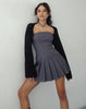 image of Payoda Bandeau Mini Dress in Dark Grey