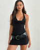 Image of Pramita Plunge mini Dress in Jersey Black