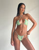 Image of Leyna Bikini Bottom in Abstract Paisley Green