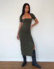 Image of Quala Midi Dress in Olive