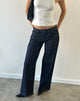 Image of Low Rise Roomy Jeans in Stripe Indigo
