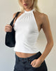 Image of Raceline Halterneck Top in Rayon Jersey White