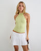 Image of Raceline Halterneck Top in Rayon Jersey Pistachio