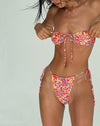 Image of Leyna Bikini Bottom in Flower Orange