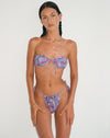 Image of Racola Bikini Top in Washed Out Floral Purple