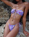 Image of Leyna Bikini Bottom in Washed Out Floral Purple
