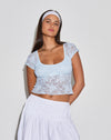 image of Rada Top in Lace Ice Blue