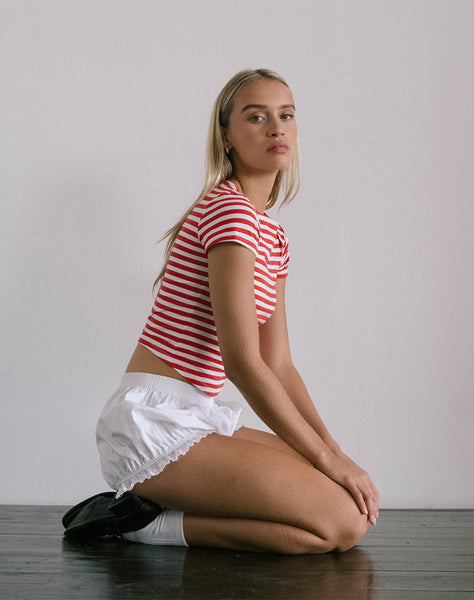 Red and White Stripe Top | Ralina – motelrocks-com-aus