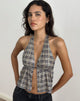 Image of Ramilo Top in Sequin Vintage Check Brown