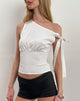 Image of Rantha Shirred Waist Top in White