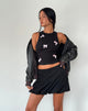 Image of Rave Vest Top in Black with Pink Bows