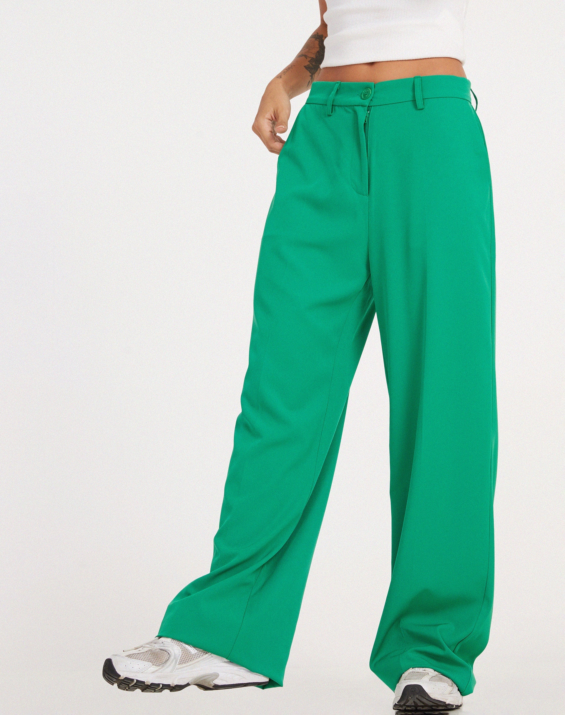 image of Abba Trouser in Tailoring Green