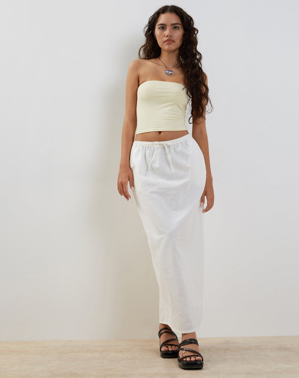 Joelene Maxi Skirt in White