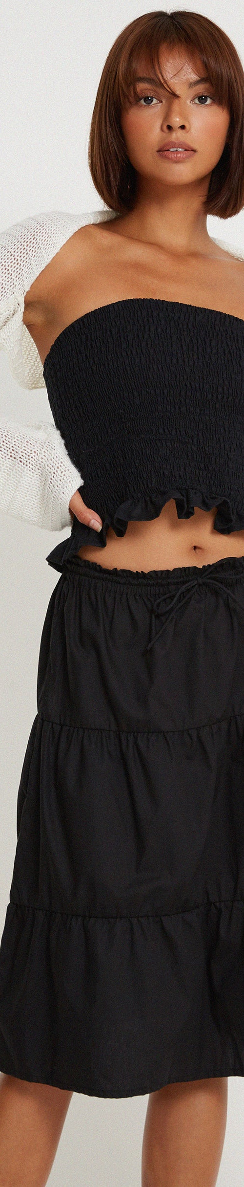 Image of Kiyo Bandeau Top in Black