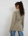 image of Mayta Tie Waist Blazer in Tailoring Taupe
