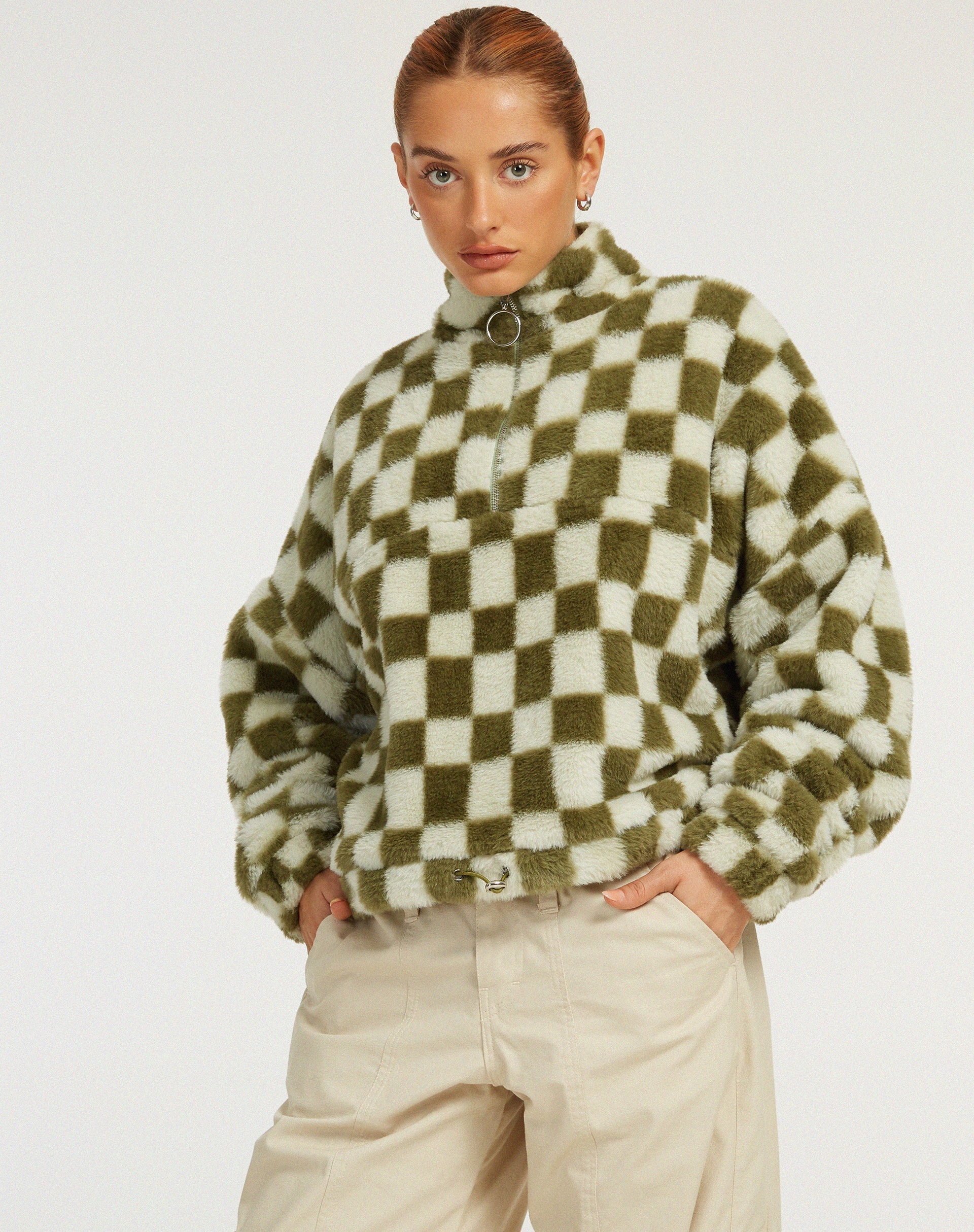 Image of Nero Jacket in Checkered Sage