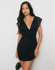 Image of Ridisha Mini Dress in Chiffon Black