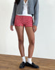 Image of Ritala Shirred Micro Shorts in Red Gingham