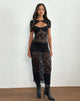 Image of Rium Unlined Midi Dress in Lace Black