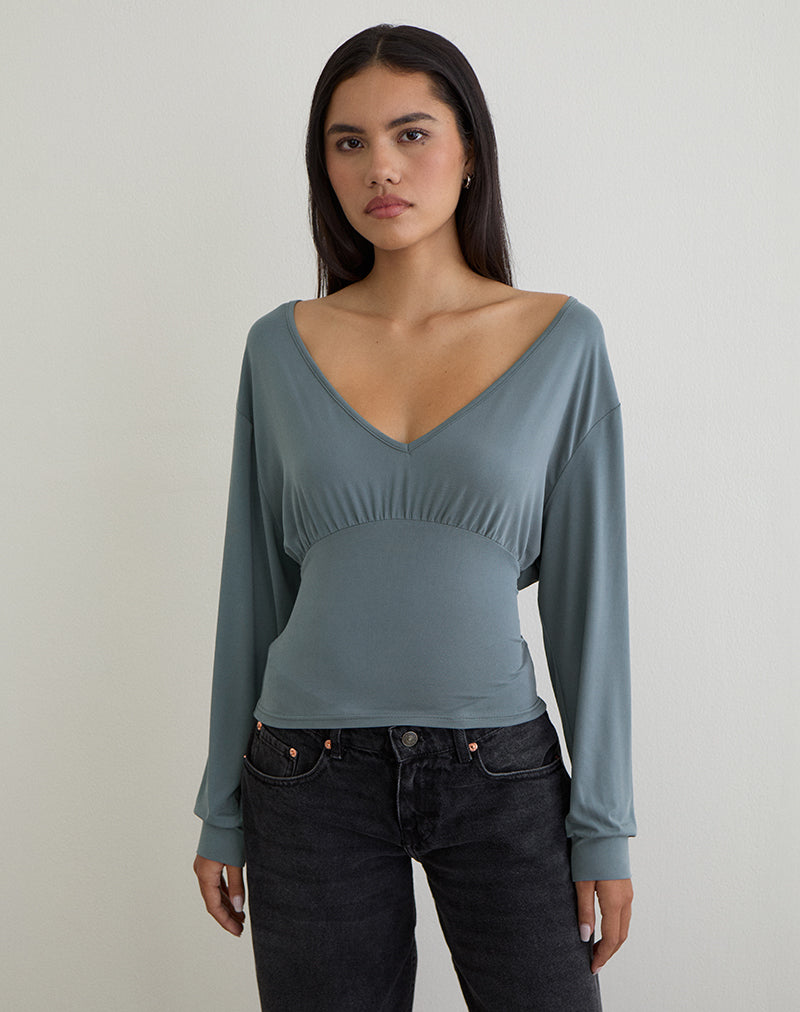 Image of Romari Top in Ash Blue