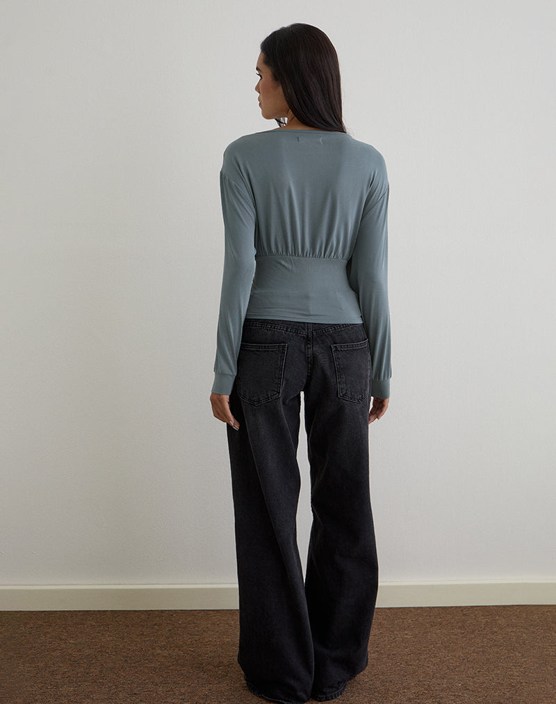 Image of Romari Top in Ash Blue