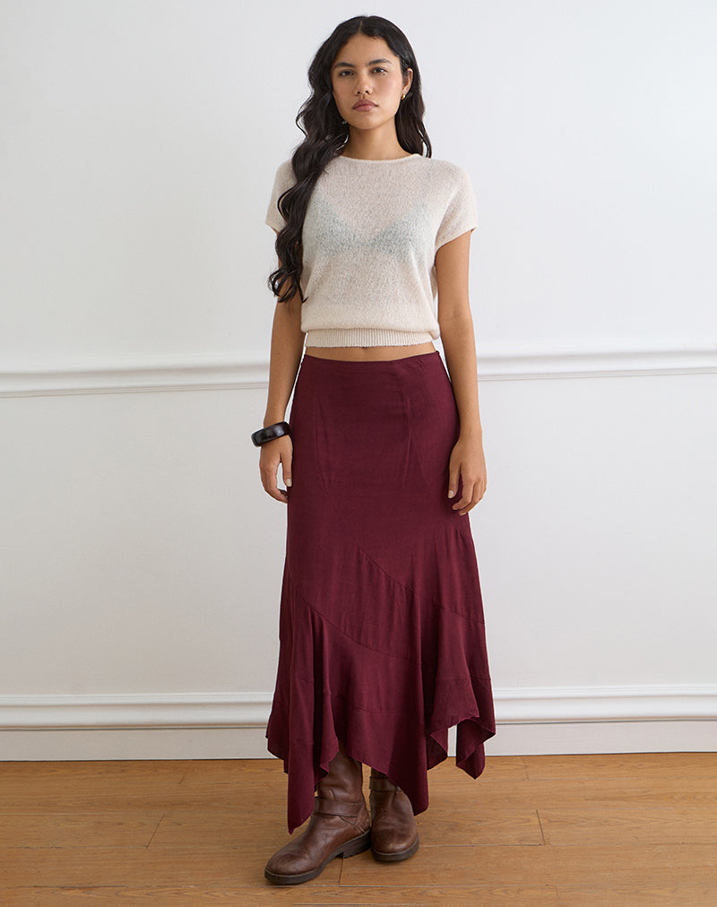 Image of Rombe Maxi Skirt in Maroon