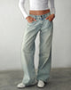 Image of Roomy Extra Wide Low Rise Jeans in Super Bleached Wash