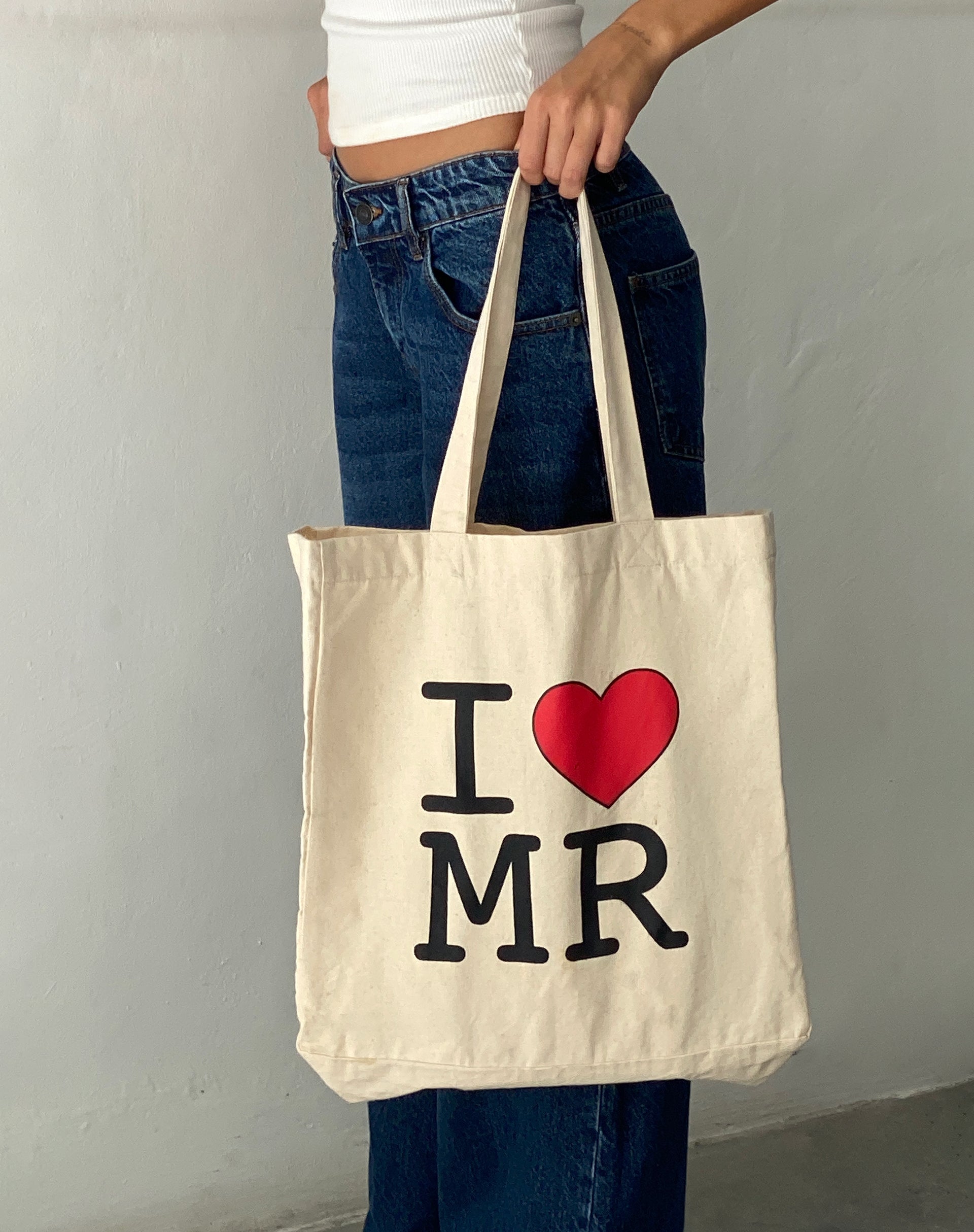 Image of I Heart MR Tote Bag in Off White