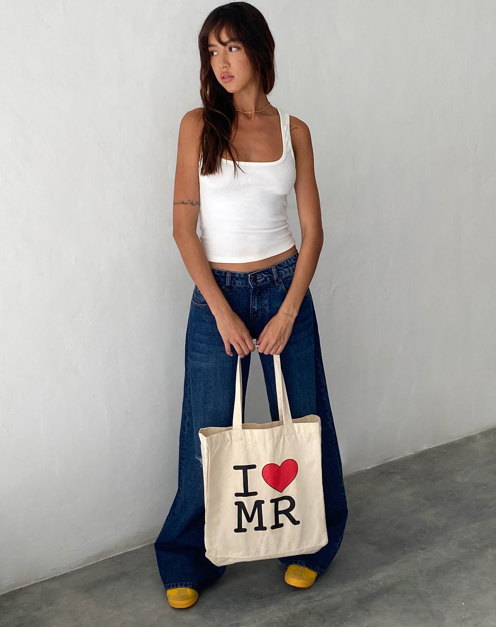 Image of I Heart MR Tote Bag in Off White