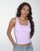 image of Roxe Ribbed Vest Top in Soft Lilac