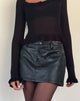 Image of Rwila Mini Skirt in PU Black