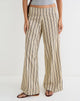 Image of Rysele Trouser in Neutral Stripe Beige