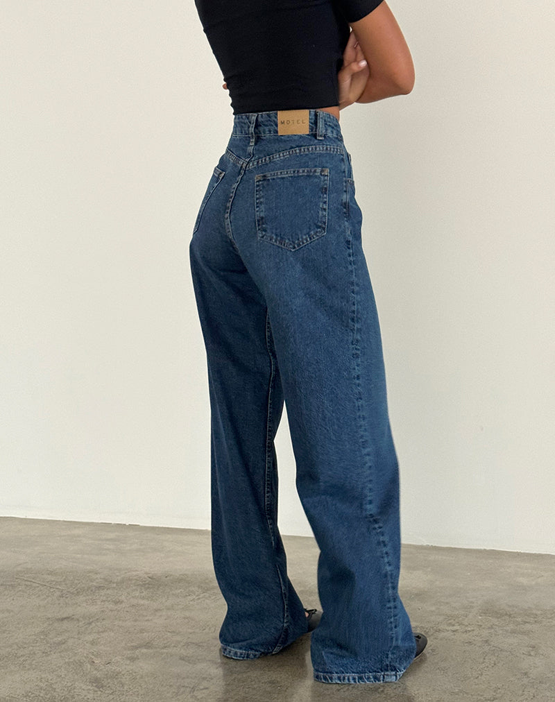 Mid Blue Used Extra Wide Jeans – motelrocks-com-aus