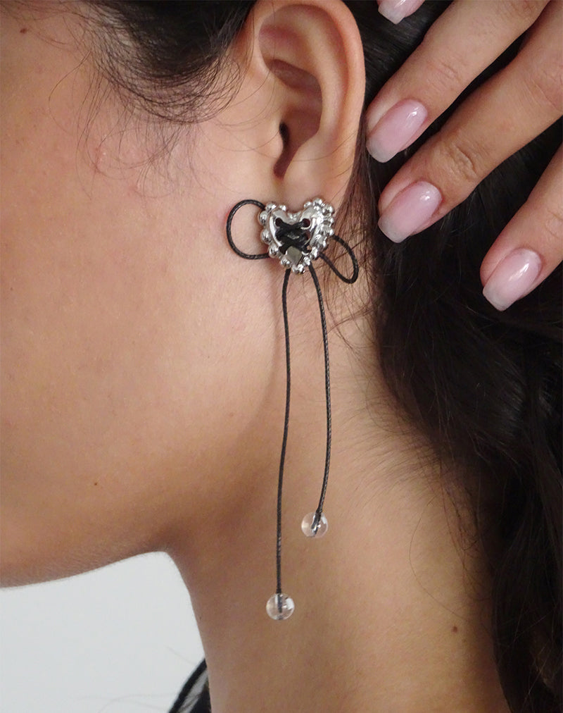 Image of Sadie Bow Earrings in Silver