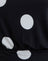 Monochrome Black with White Polka Print
