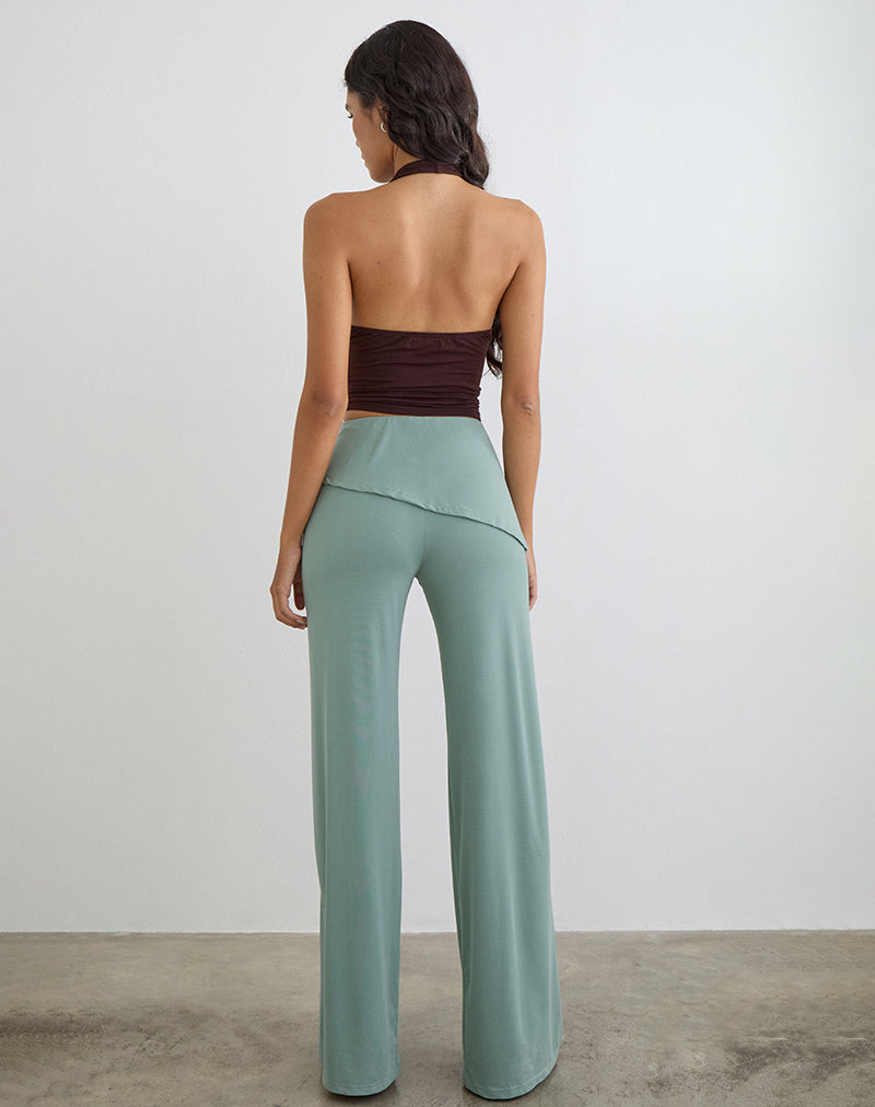 Image of Sakano Wide Leg Trouser in Aqua Grey