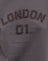 Dark Grey with London Print and Brown Binding