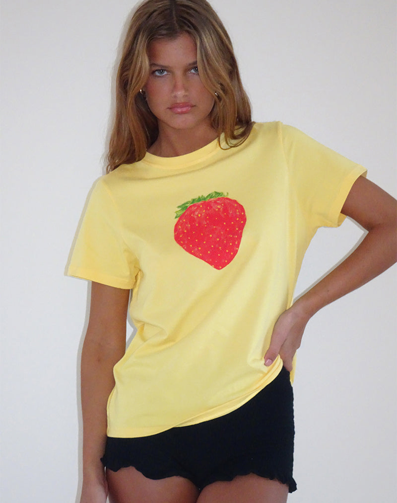 Lemonade Oversized Strawberry Tee | Saki – motelrocks-com-aus