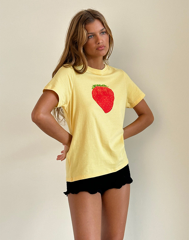 Lemonade Oversized Strawberry Tee | Saki – motelrocks-com-aus