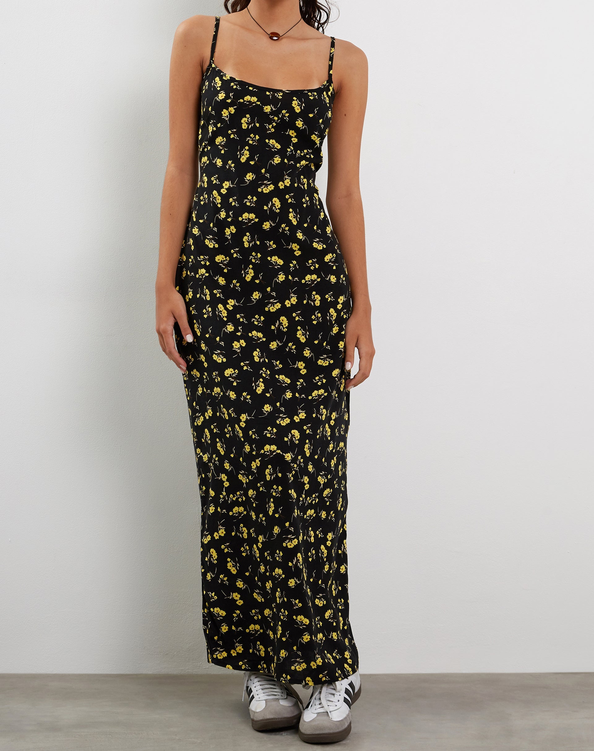 Image of Kafka Maxi Dress in Buttercup Black and Yellow