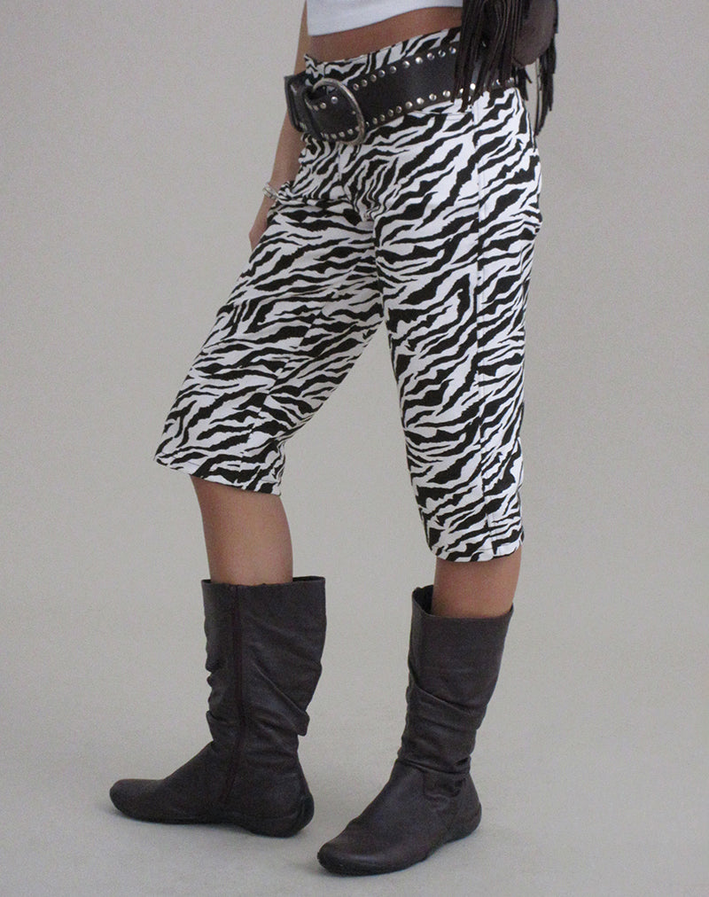 Seni Capri in 90s Zebra Twill Black