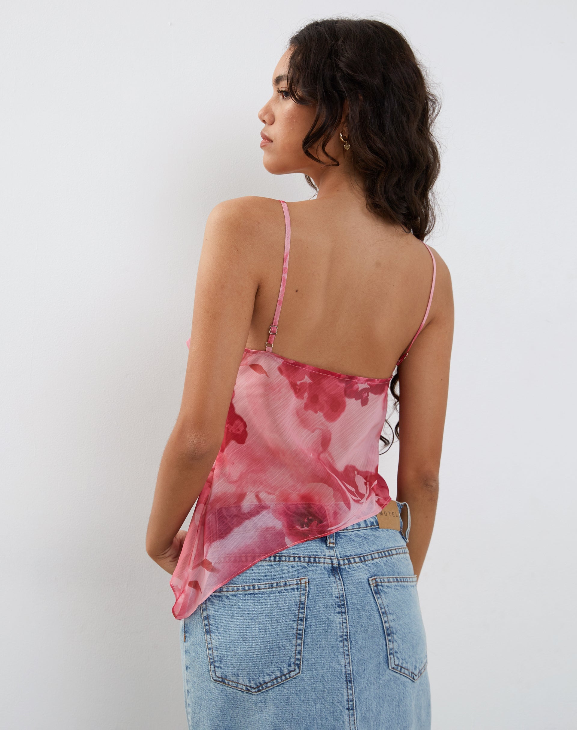image of Shahira Top in Watercolour Floral Pink