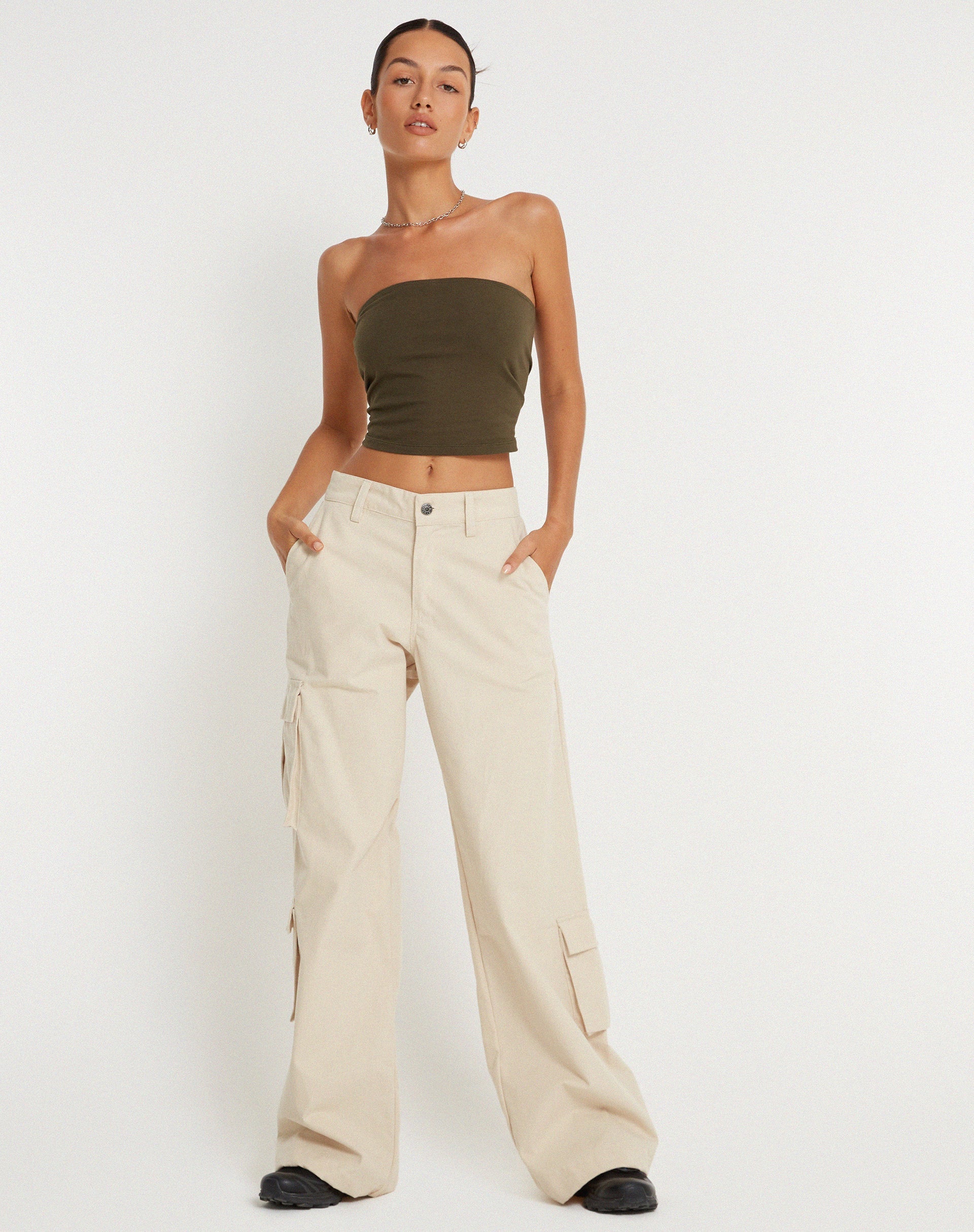 image of Shan Wide Leg Trouser in Ecru