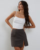 Image of Sheny Mini Skirt in Charcoal Grey