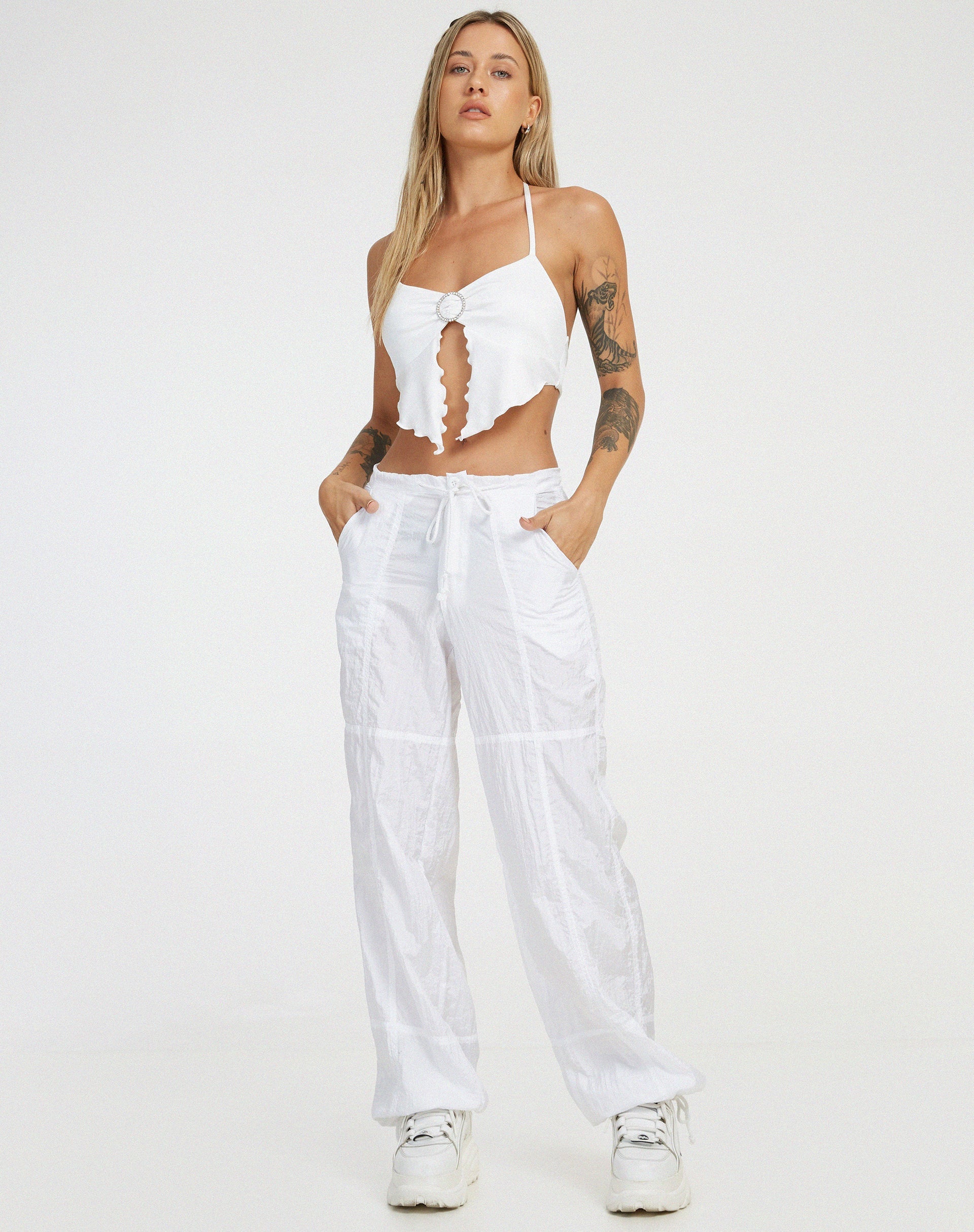 image of Shima Crop Top in White