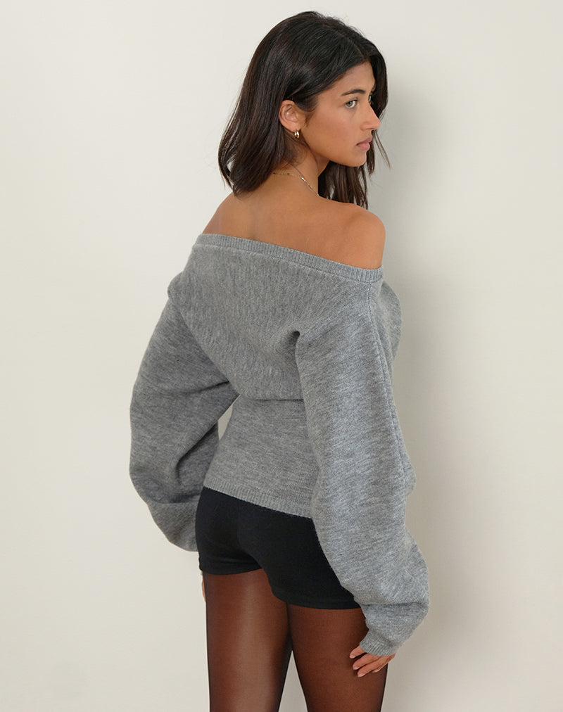 Image of Sikuna Bow Jumper in Grey