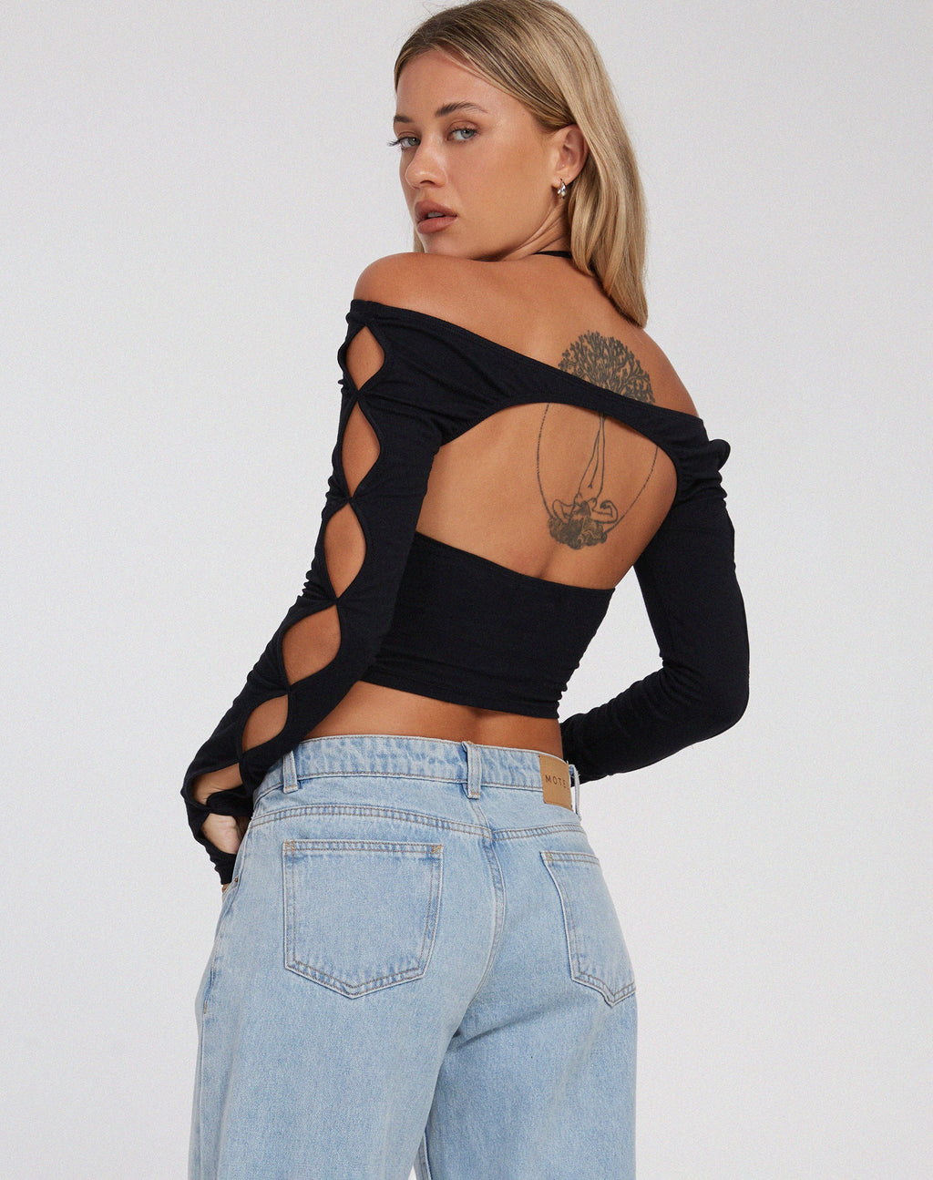 Silas Crop Top in Black