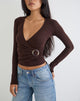 Image of Simina Long Sleeve Top in Bitter Chocolate