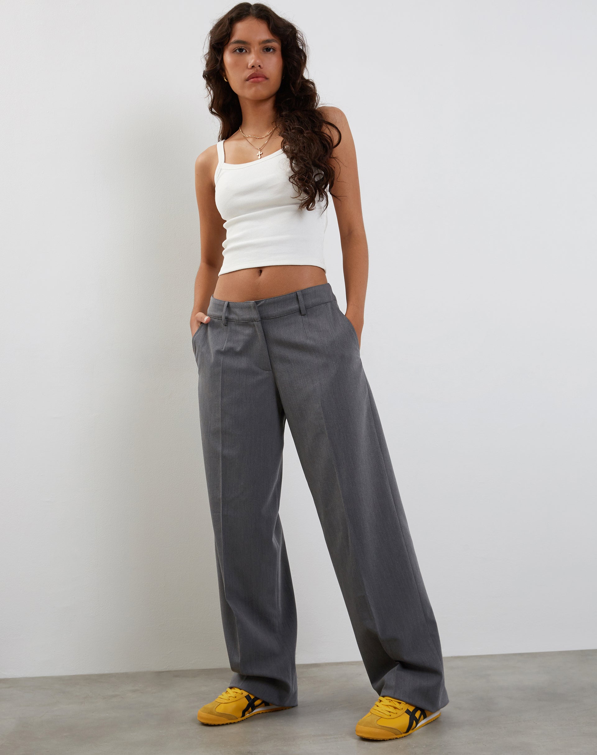Charcoal Low Rise Tailored Trouser | Sirkia – motelrocks-com-aus