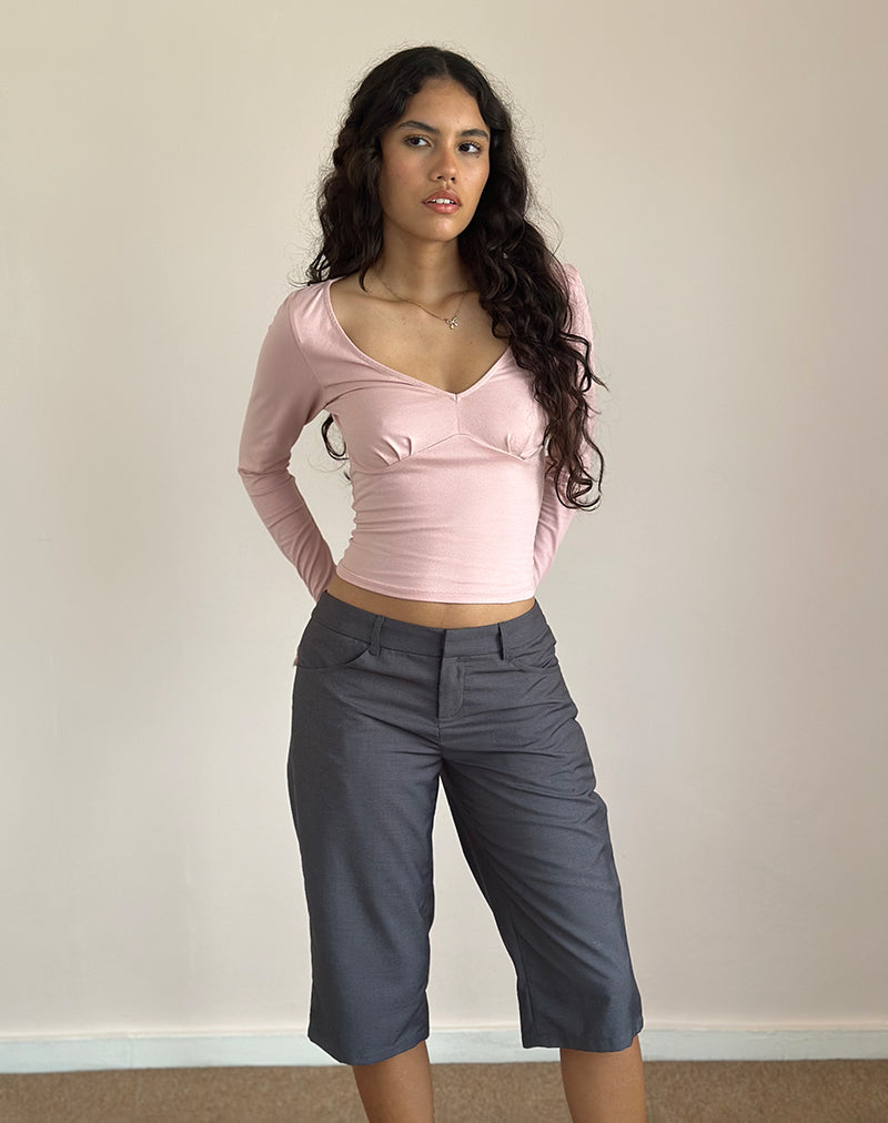 Image of Sisil Long Sleeve Top In Pink Lady